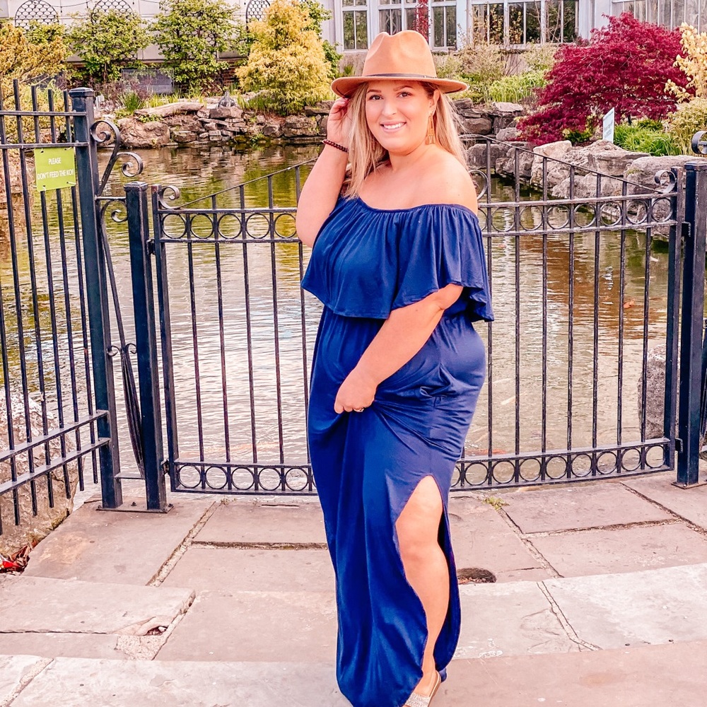 ChicSoul strapless ruffle maxi dress